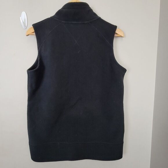Tommy Hilfiger Sport BLACK Fleece Full Zip Sleeveless Vest Jacket Small - Picture 5 of 5